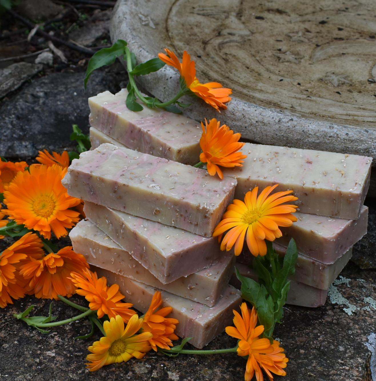 Oat Calendula Rose Natural Soap