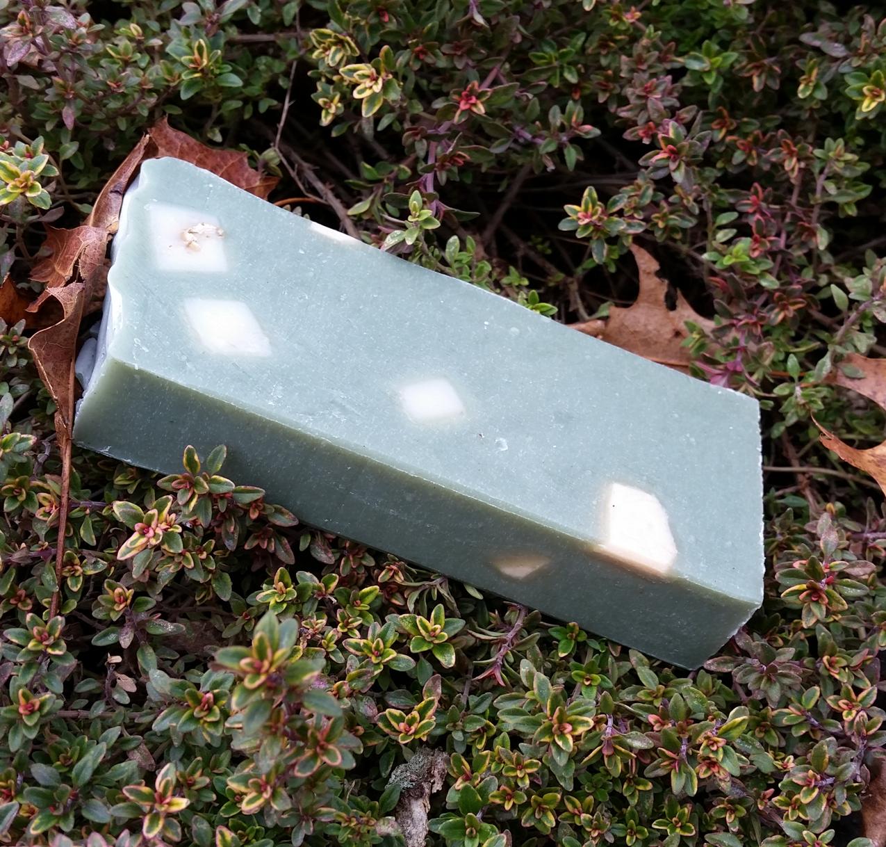 Cedar Wood Shave with French Green Clay Handmade Natural Soap